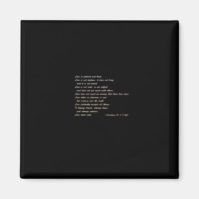 Love Is Patient Simple Inspirational Design  Magnet (Front)