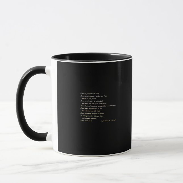 Love Is Patient Simple Inspirational Design  Mug (Left)