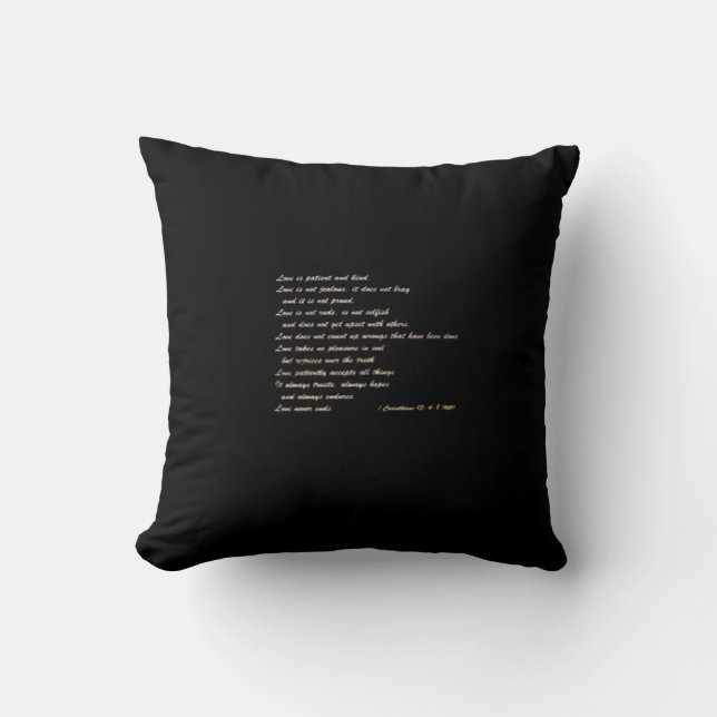 Love Is Patient Simple Inspirational Design  Throw Pillow (Front)