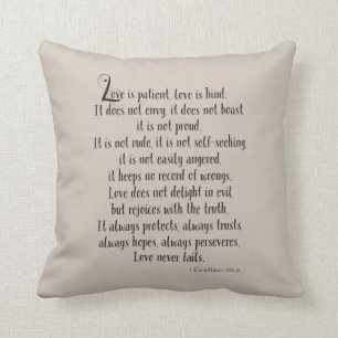 Love is Patient Throw Pillow