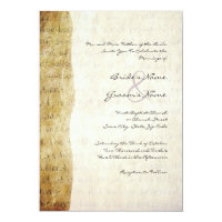 Love is Patient Vintage Wedding Invitation