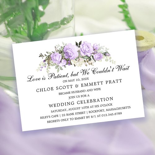 Love is Patient Wedding Announcement Invitation