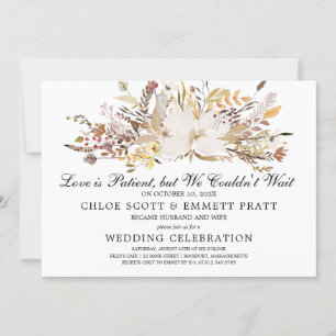 Love is Patient Wedding Announcement Invitation