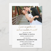 Love is patient Wedding Announcement Reception (Front/Back)
