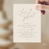 “Love Is Patient” Wedding Change the date announce
