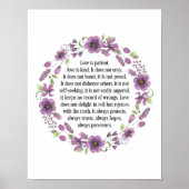 Love is Patient Wedding Love Quote Poster 11 x 14" (Front)