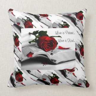 Love Is Pillow Grade A Cotton Throw Pillow/Roses