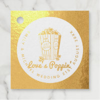 Love Is Poppin - Wedding Bridal Shower Thank You Foil Favor Tags
