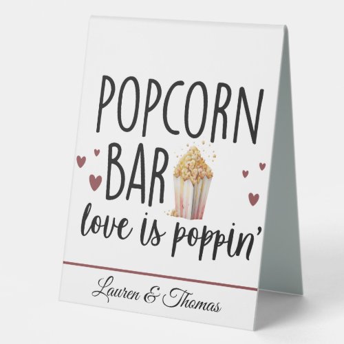 Love is Poppin Wedding Custom Table Tent Sign