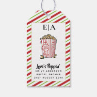 Love is Poppin - Wedding Popcorn Fun Modern Bridal Gift Tags