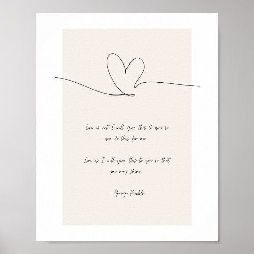Love is Quote Poster