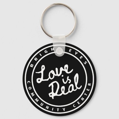 Love is Real Circle Logo  Keychain