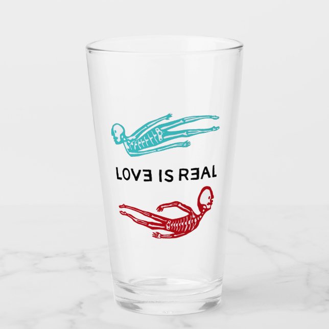 Love is Real Pint Glass (Front)