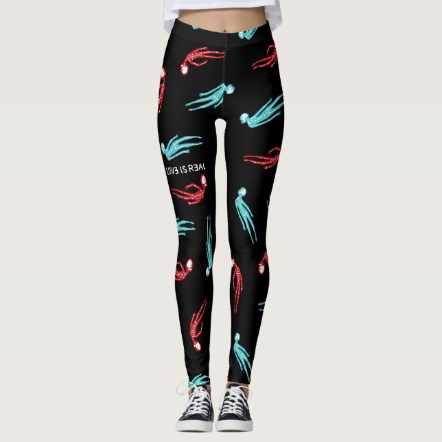 Love is Real Skeleton Leggings (Front)