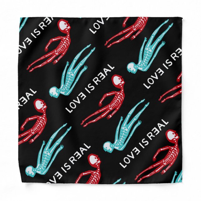 Love is Real Skeleton Logo Bandana (Front)
