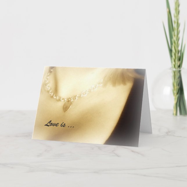 Love is ... Romantic Valentine Card (Front)