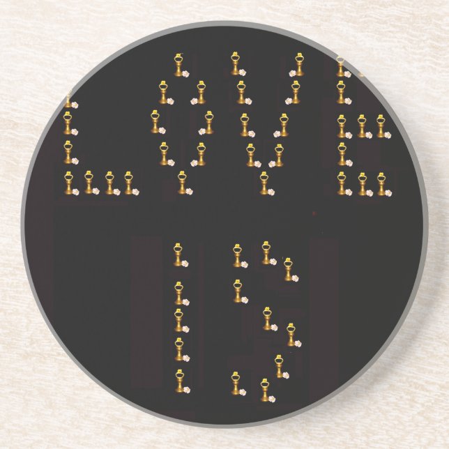 Love Is Sandstone Coaster (Front)