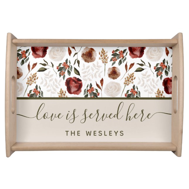 Love Is Served Here Serving Tray (Front)