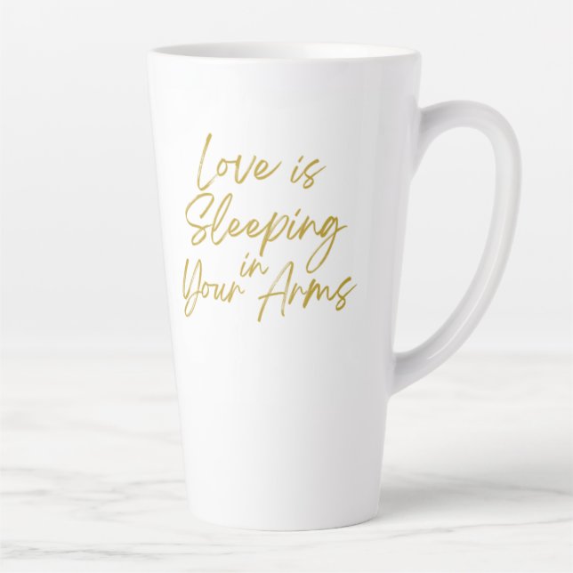 Love is Sleeping in Your Arms Tall Latte Mug (Right)