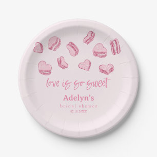 Love Is So Sweet Valentine Bridal Shower Paper Plates