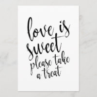 Love is Sweet Affordable Wedding Favors Sign