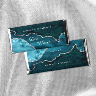Love is Sweet Agate Wedding Hershey Bar Favors