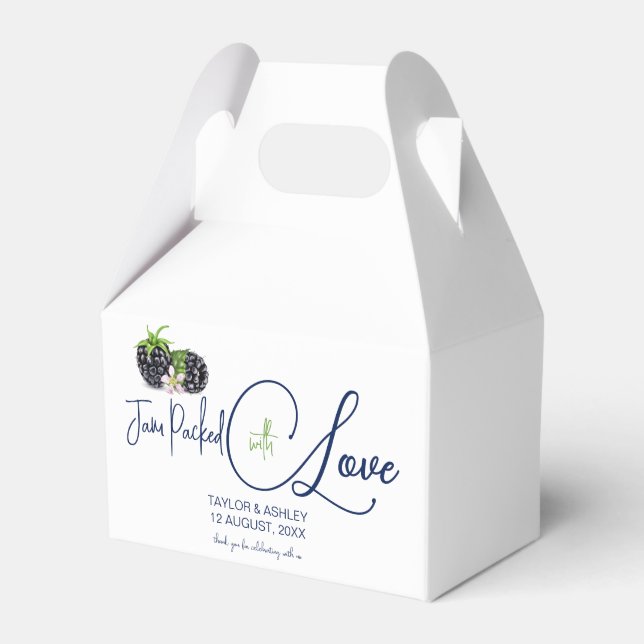 Love Is Sweet Blackberry Fruit | Wedding Favor Box (Front Side)