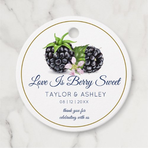 Love is Sweet Blackberry Fruit  Wedding Favor Tags