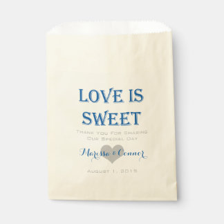 Love Is Sweet Blue and Gray Wedding Bags