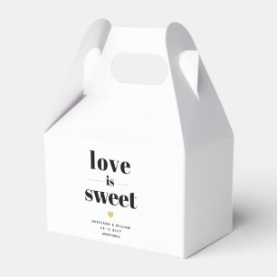 Love is Sweet Bold Typography Wedding Favor Box