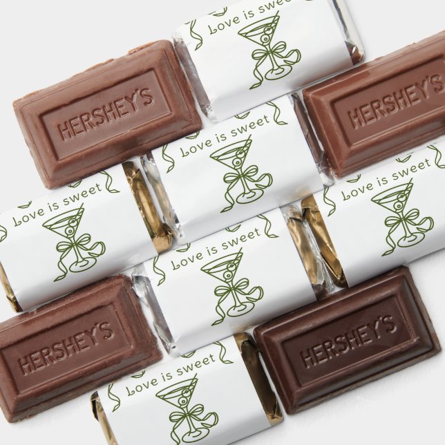 Love is sweet Bow Martini Bridal shower Hershey's Miniatures (Assorted)