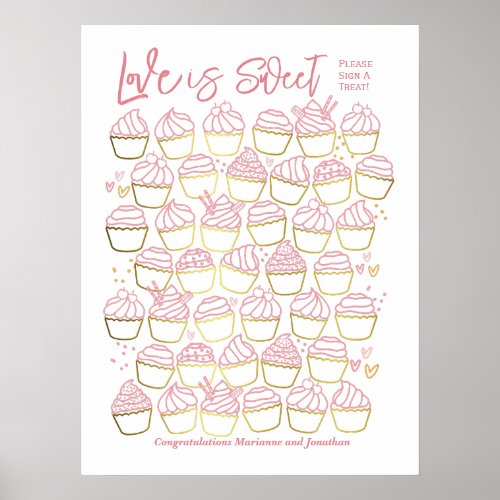  Love is Sweet Bridal Shower Engagement Guest Book