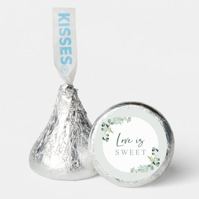 Love is Sweet Bridal Shower Favors Hershey Kisses (Front)