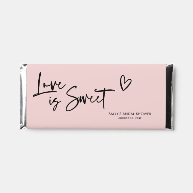Love is Sweet Bridal Shower Hershey Bar Favors (Front)