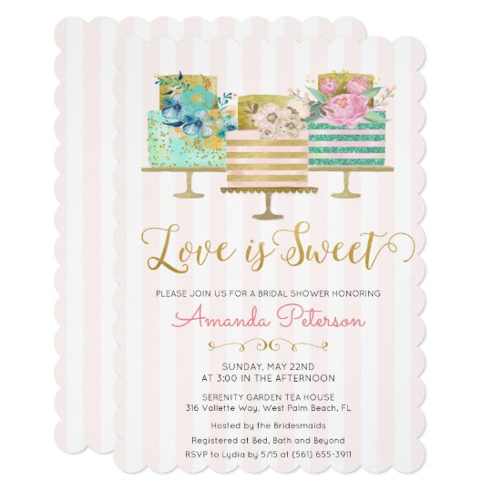 Love Is Sweet Bridal Shower Invitation Wording 5