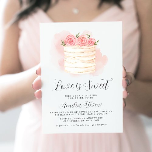 Love Is Sweet Bridal Shower Invitation