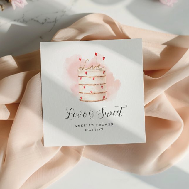 Love Is Sweet Bridal Shower Invitation Napkins (Creator Uploaded)