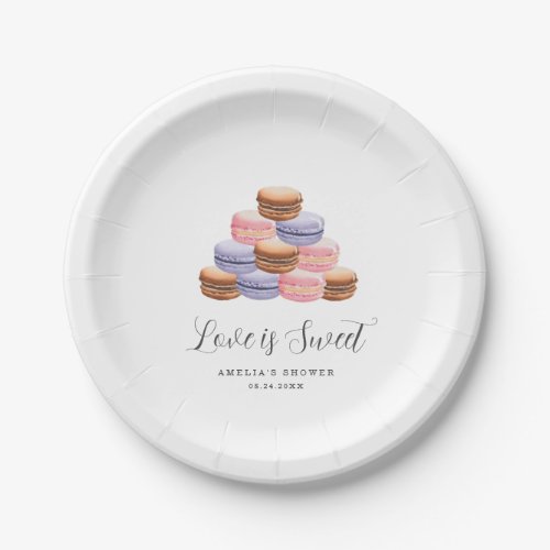 Love Is Sweet Bridal Shower Invitation Paper Plates