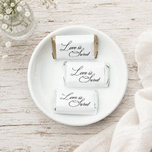 Love Is Sweet Bridal Shower Minimalist Hershey's Miniatures