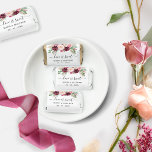 Love is Sweet, Burgundy Blush Pink Floral Wedding Hershey's Miniatures<br><div class="desc">Surprise your guests with this beautiful chocolate favors. Elegant design with exquisite watercolor floral details in a beautiful blend of burgundy, blush, pink, dusty rose and mauve berry hues. Ability to personalize all text sections to suit your needs. If needed, you can select "customize further" and reduce text size or...</div>
