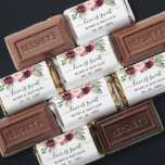 Love is Sweet, Burgundy Blush Pink Floral Wedding Hershey's Miniatures<br><div class="desc">Surprise your guests with this beautiful chocolate favors. Elegant design with exquisite watercolor floral details in a beautiful blend of burgundy, blush, pink, dusty rose and mauve berry hues. Ability to personalize all text sections to suit your needs. If needed, you can select "customize further" and reduce text size or...</div>