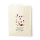 Love is Sweet Burgundy Floral Wedding Favor