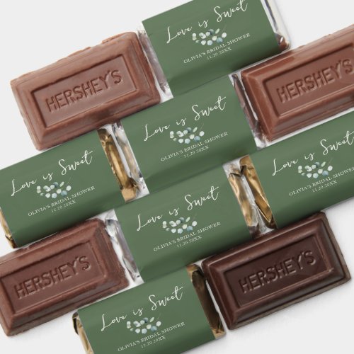 Love is Sweet Calligraphy Eucalyptus Hershey's Miniatures