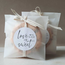 Love is Sweet Calligraphy Wedding Favor