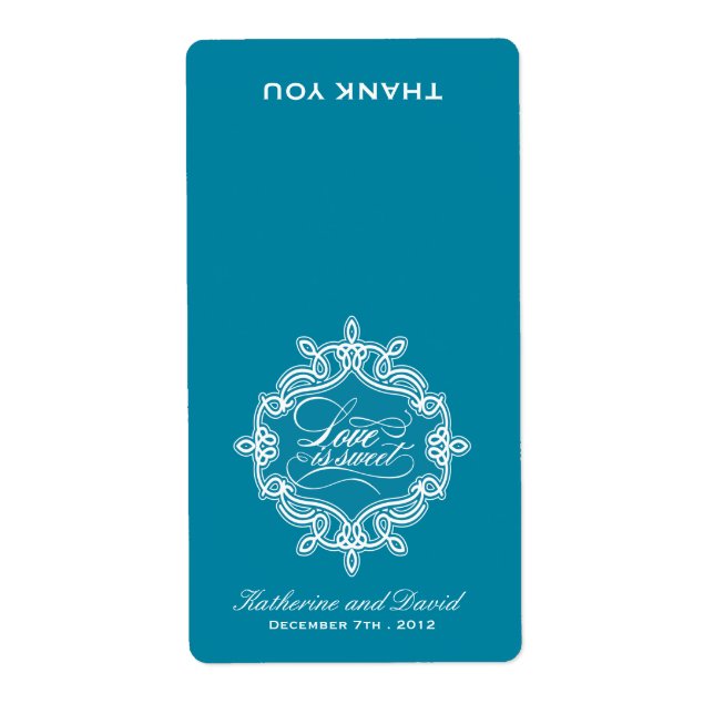 Love is sweet - Candy Bag Wedding  Favor Labels (Front)