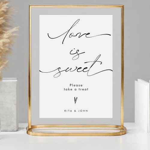 Love is Sweet Candy Buffet Wedding Dessert Sign