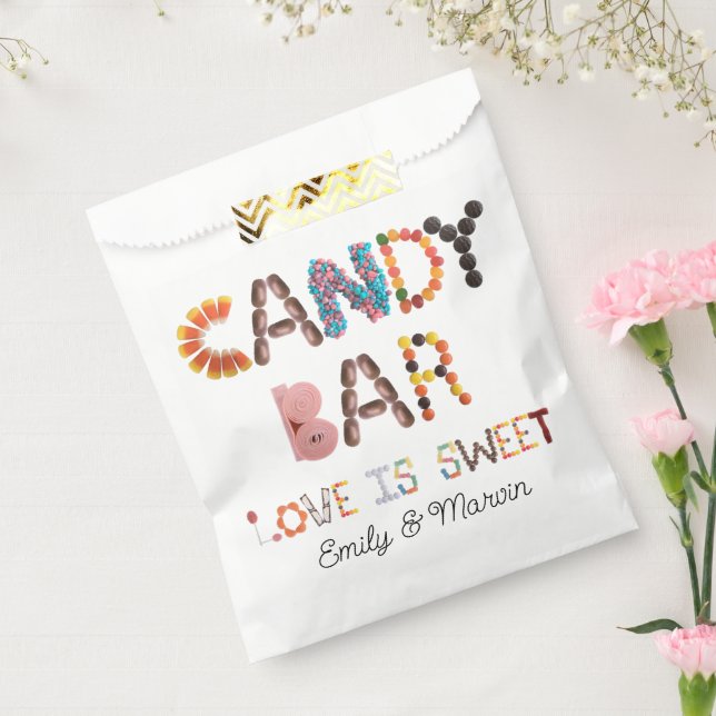 Love is Sweet Candy favor Bags for Candy bar  (Sealed)