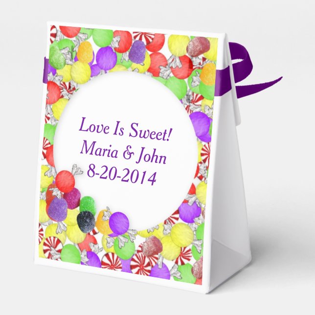 Love Is Sweet Candy Favor Box (Back Side)