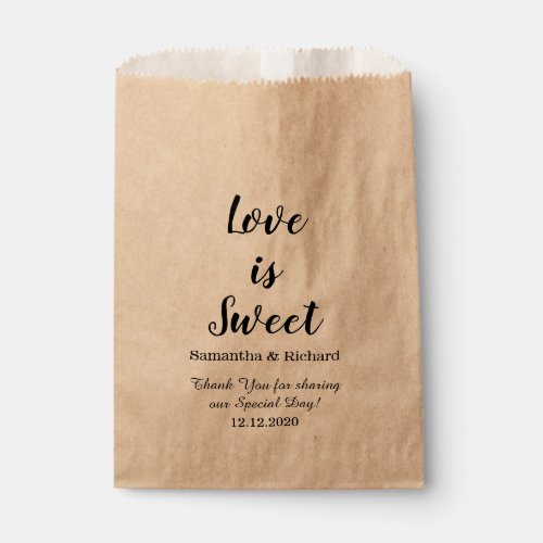 Love Is Sweet Candy Wedding Thank You Favor Bag