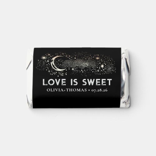 Love is Sweet Celestial Black Wedding Hersheys Miniatures